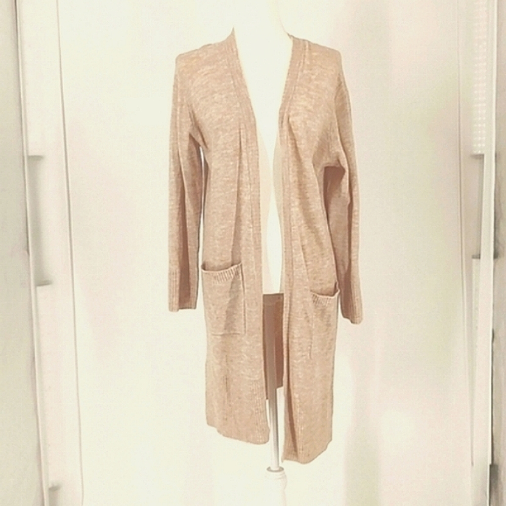 Jak & Rae Long Sleeve Cardigan Blush with Pockets size M, NWT
